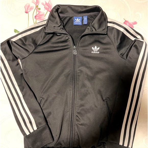 ADIDAS full zip black white jacket - Picture 1 of 5